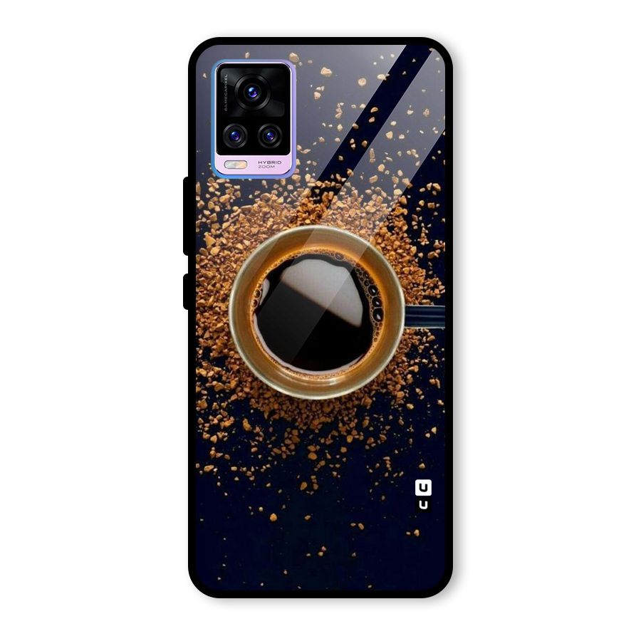 Black Coffee Glass Back Case for Vivo V20 Pro