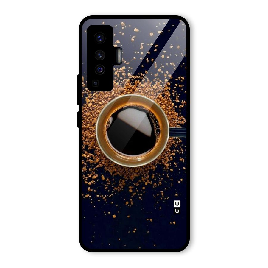 Black Coffee Glass Back Case for Vivo X50