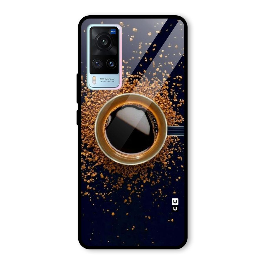 Black Coffee Glass Back Case for Vivo X60