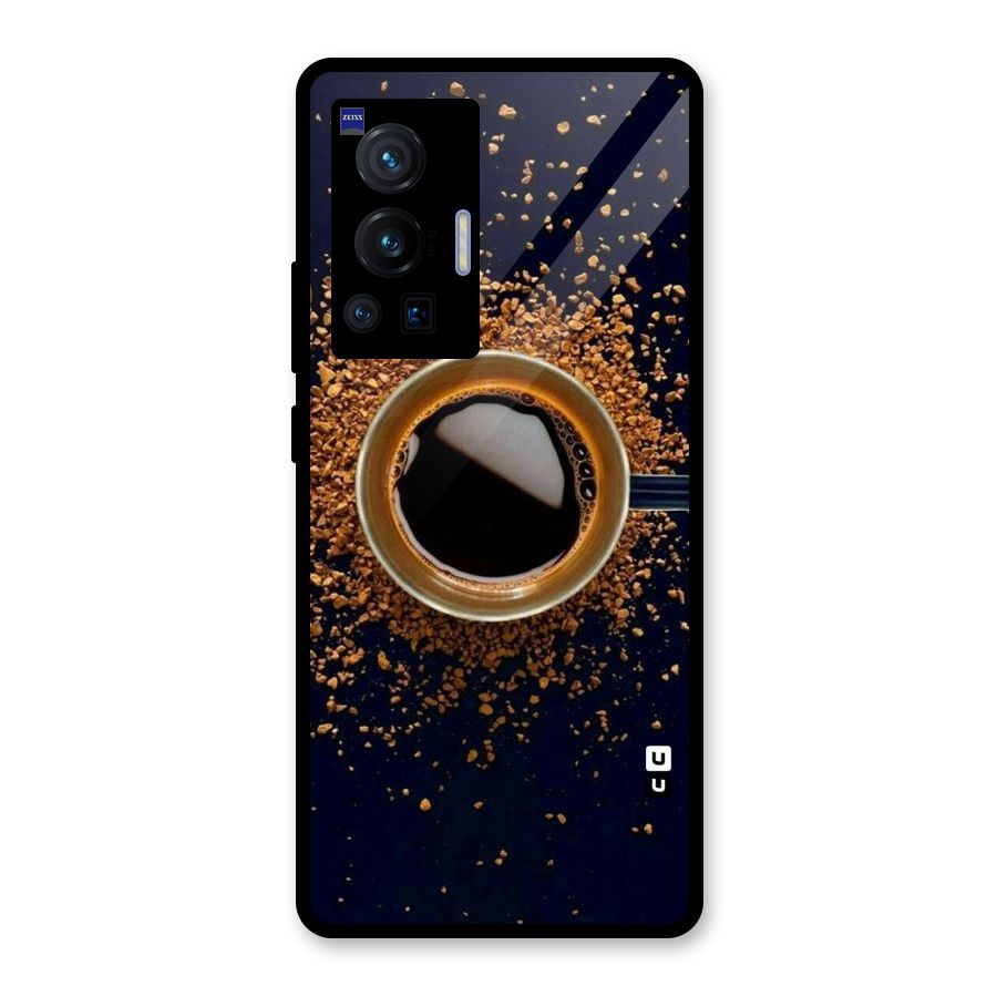 Black Coffee Glass Back Case for Vivo X70 Pro