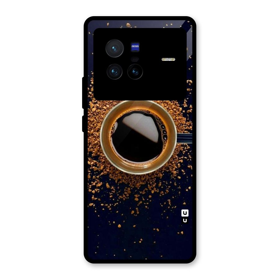 Black Coffee Glass Back Case for Vivo X80