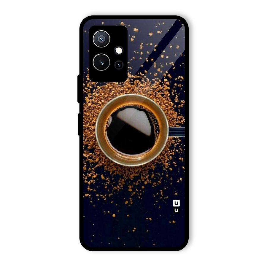 Black Coffee Glass Back Case for Vivo Y75 5G