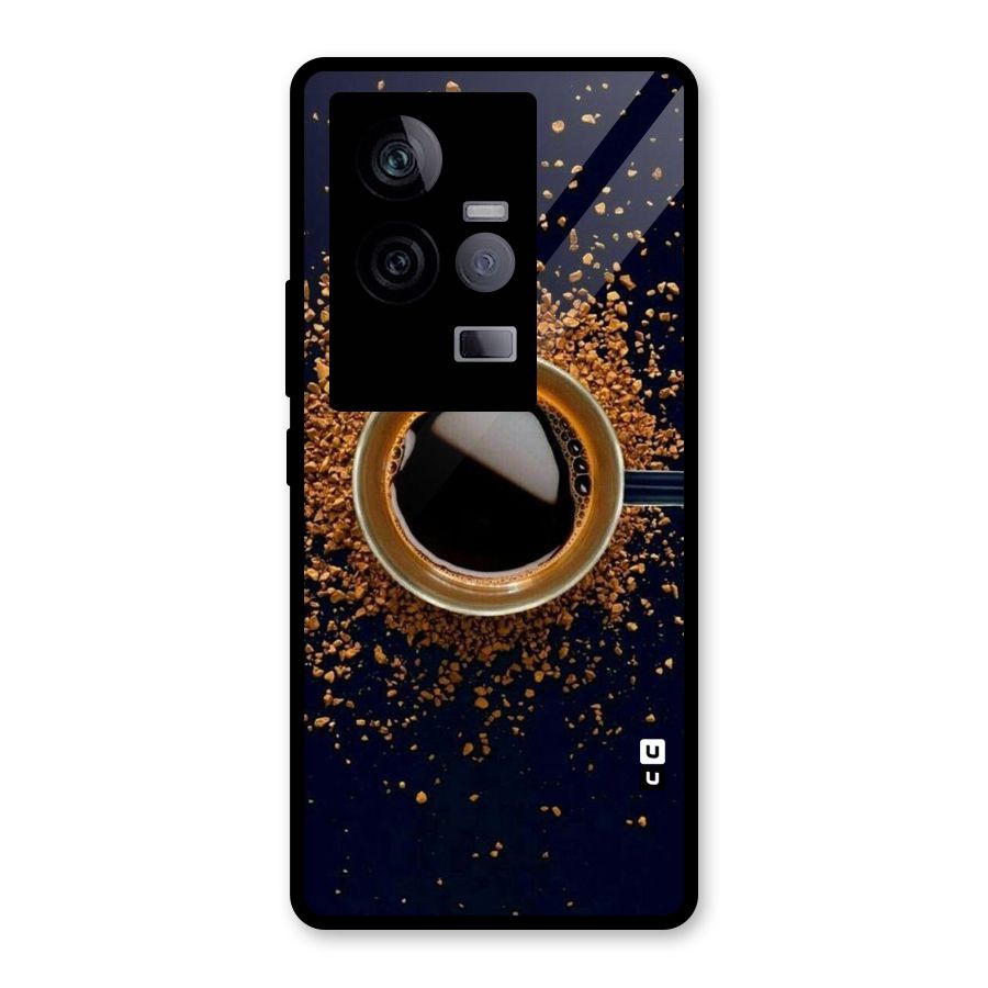 Black Coffee Glass Back Case for Vivo iQOO 11 5G