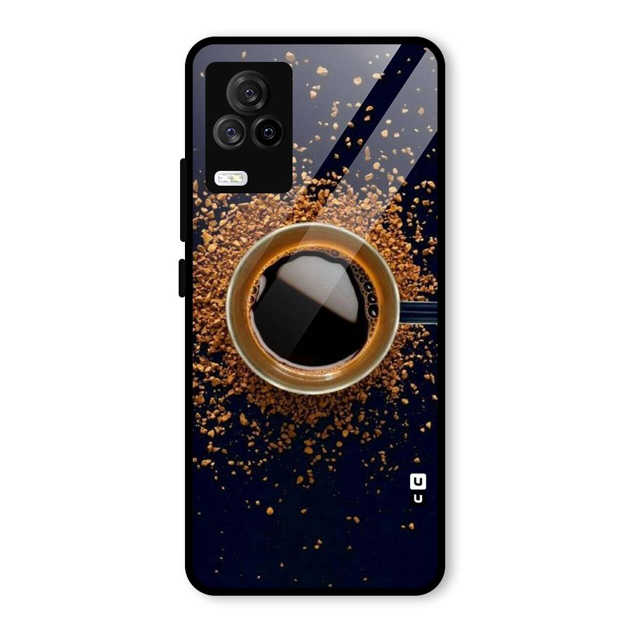 Black Coffee Glass Back Case for Vivo iQOO 7 Legend 5G