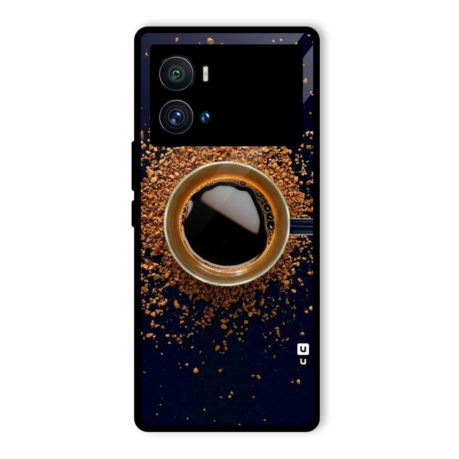 Black Coffee Glass Back Case for Vivo iQOO 9 Pro