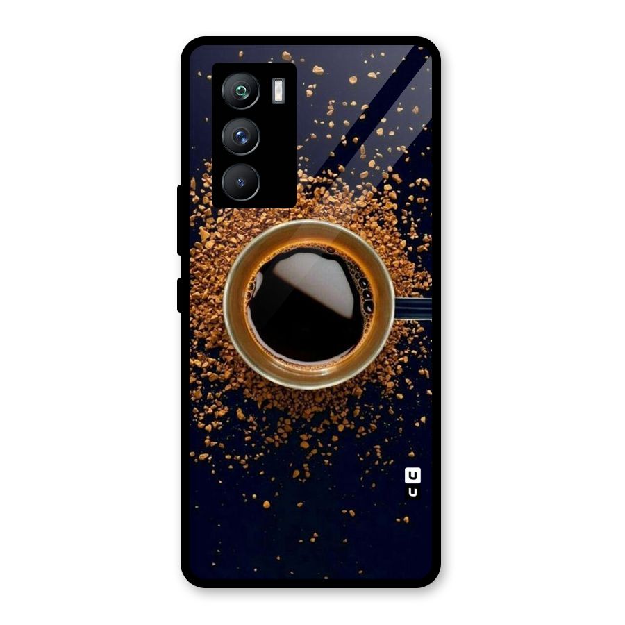 Black Coffee Glass Back Case for Vivo iQOO 9 SE