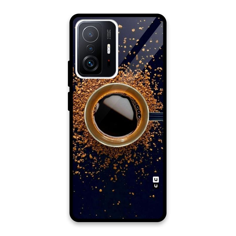 Black Coffee Glass Back Case for Xiaomi 11T Pro
