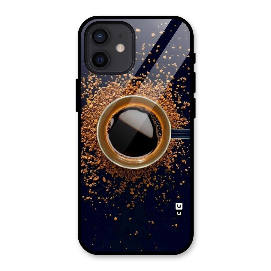 Black Coffee Glass Back Case for iPhone 12