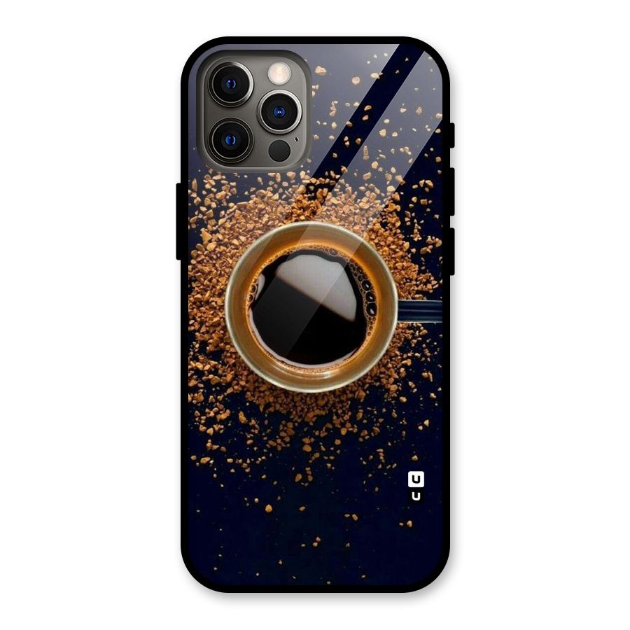 Black Coffee Glass Back Case for iPhone 12 Pro