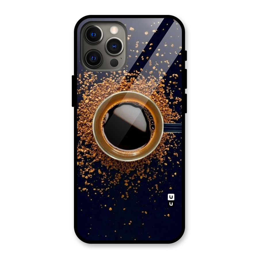 Black Coffee Glass Back Case for iPhone 12 Pro Max