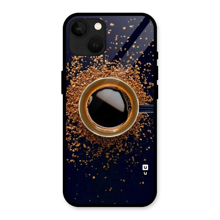 Black Coffee Glass Back Case for iPhone 13