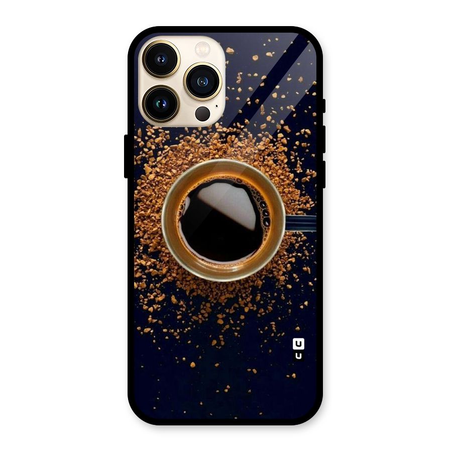 Black Coffee Glass Back Case for iPhone 13 Pro Max