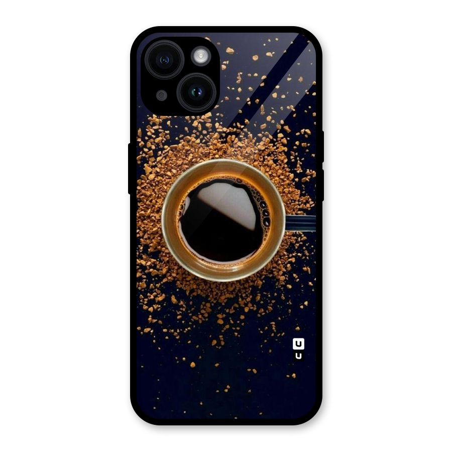 Black Coffee Glass Back Case for iPhone 14