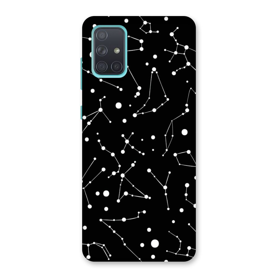 Black Constellation Pattern Back Case for Galaxy A71