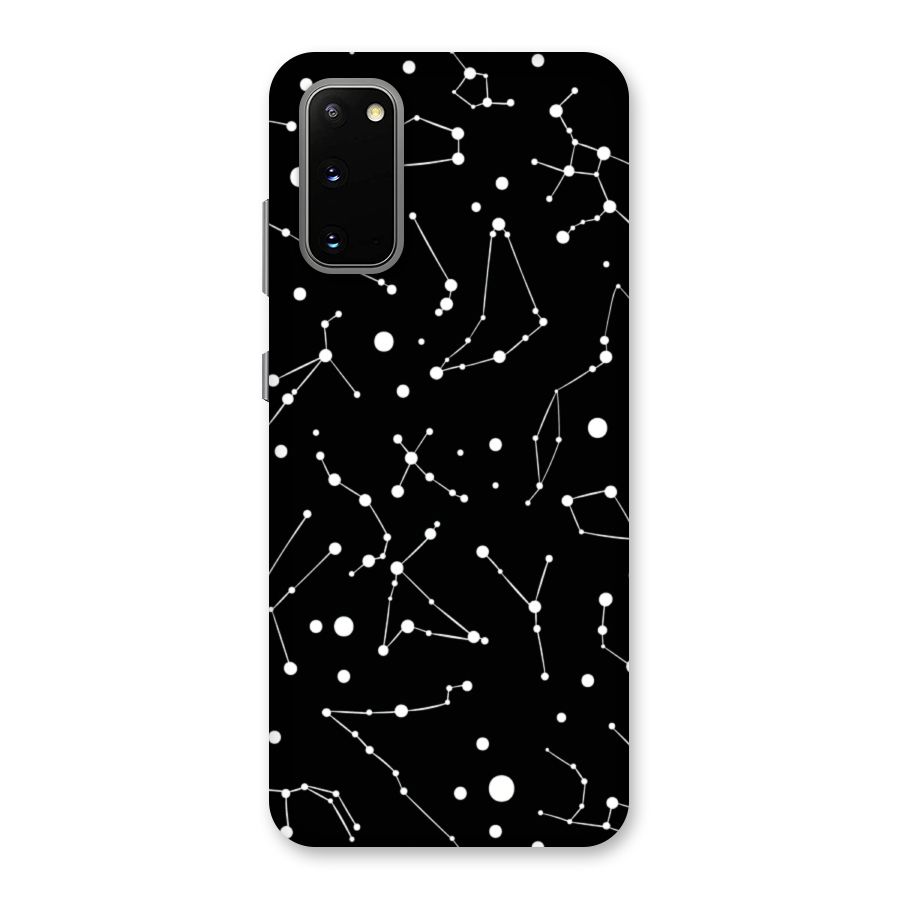 Black Constellation Pattern Back Case for Galaxy S20