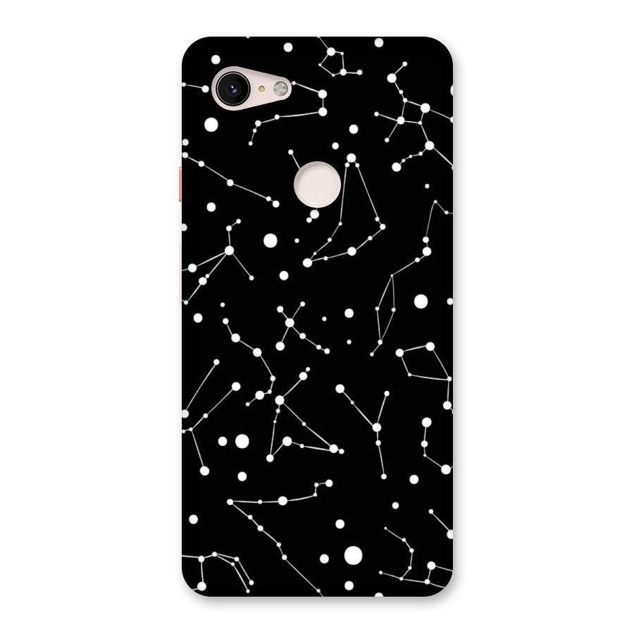 Black Constellation Pattern Back Case for Google Pixel 3 XL