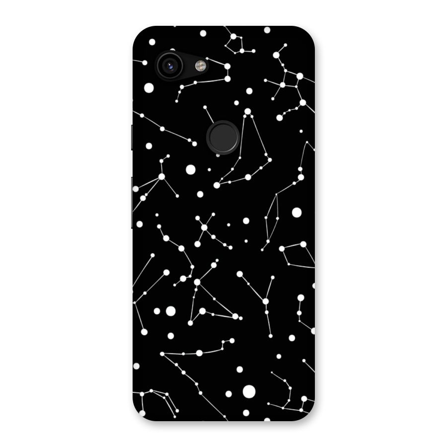 Black Constellation Pattern Back Case for Google Pixel 3a