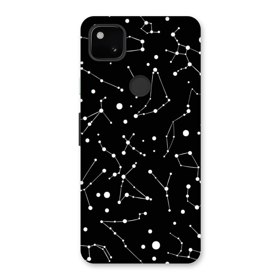 Black Constellation Pattern Back Case for Google Pixel 4a
