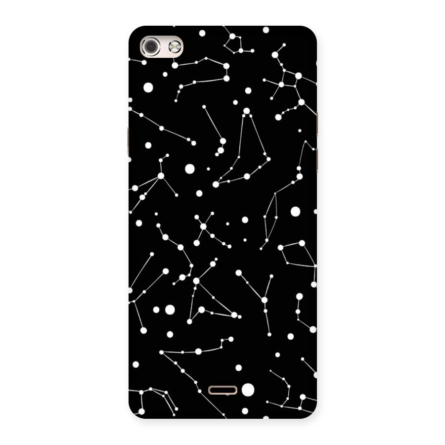 Black Constellation Pattern Back Case for Micromax Canvas Silver 5