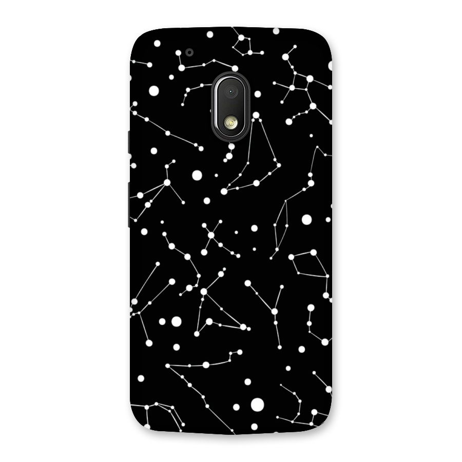 Black Constellation Pattern Back Case for Moto G4 Play