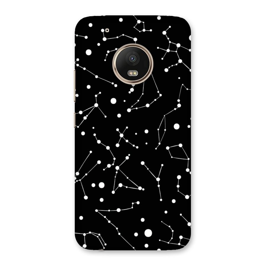 Black Constellation Pattern Back Case for Moto G5 Plus