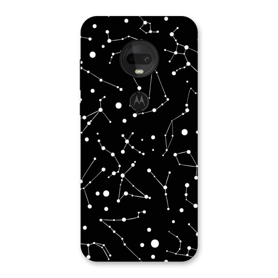 Black Constellation Pattern Back Case for Moto G7