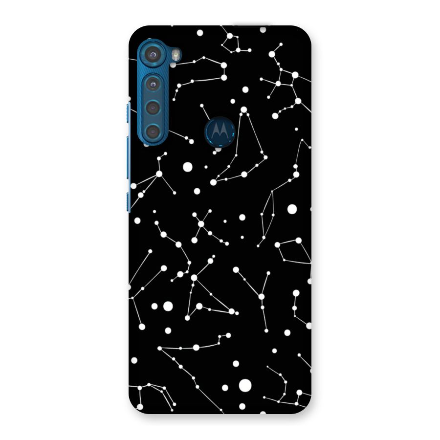 Black Constellation Pattern Back Case for Motorola One Fusion Plus