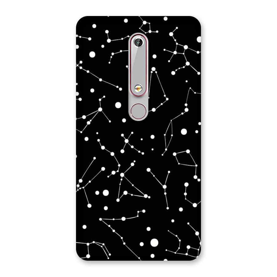 Black Constellation Pattern Back Case for Nokia 6.1