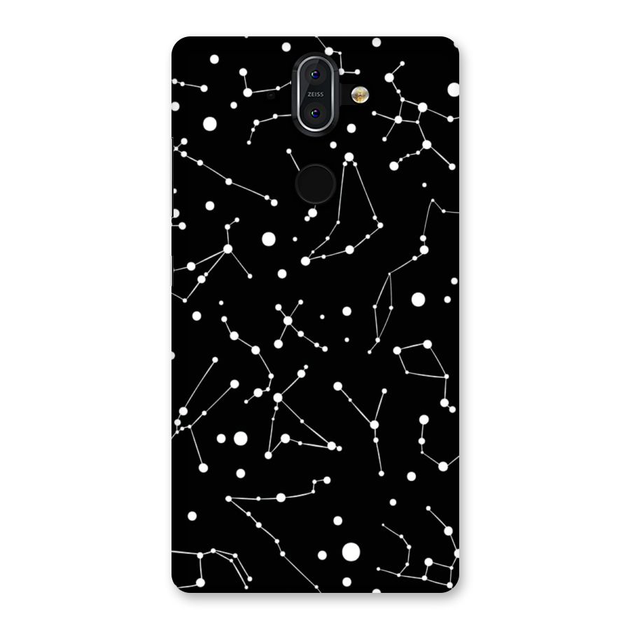 Black Constellation Pattern Back Case for Nokia 8 Sirocco