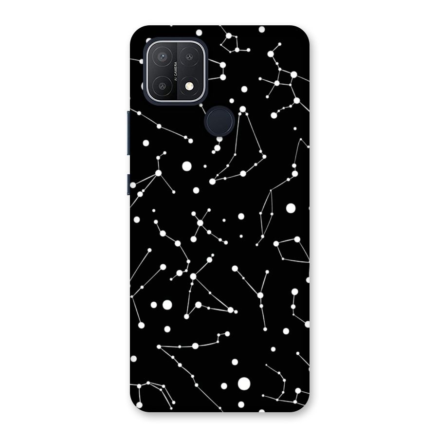 Black Constellation Pattern Back Case for Oppo A15