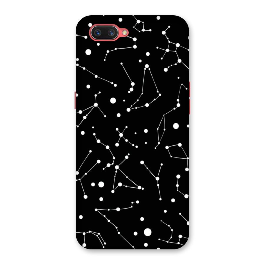 Black Constellation Pattern Back Case for Oppo A3s