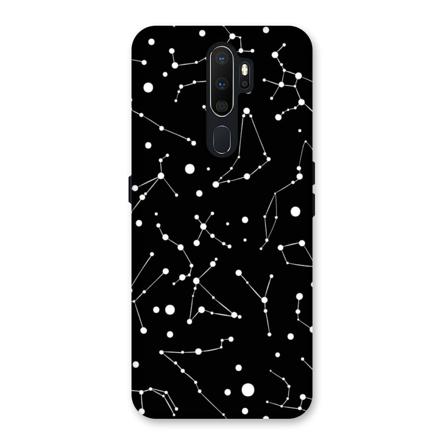 Black Constellation Pattern Back Case for Oppo A5 (2020)