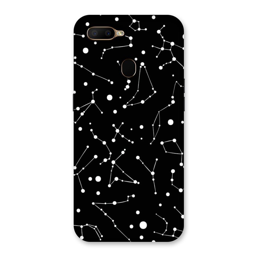 Black Constellation Pattern Back Case for Oppo A5s