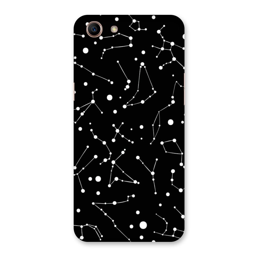 Black Constellation Pattern Back Case for Oppo A83 (2018)