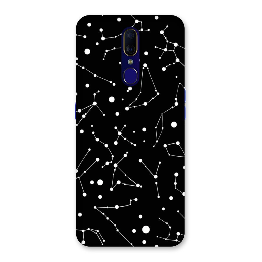 Black Constellation Pattern Back Case for Oppo A9