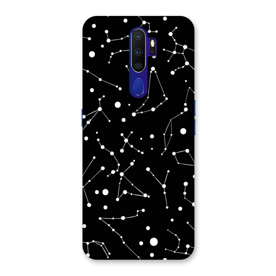 Black Constellation Pattern Back Case for Oppo A9 (2020)