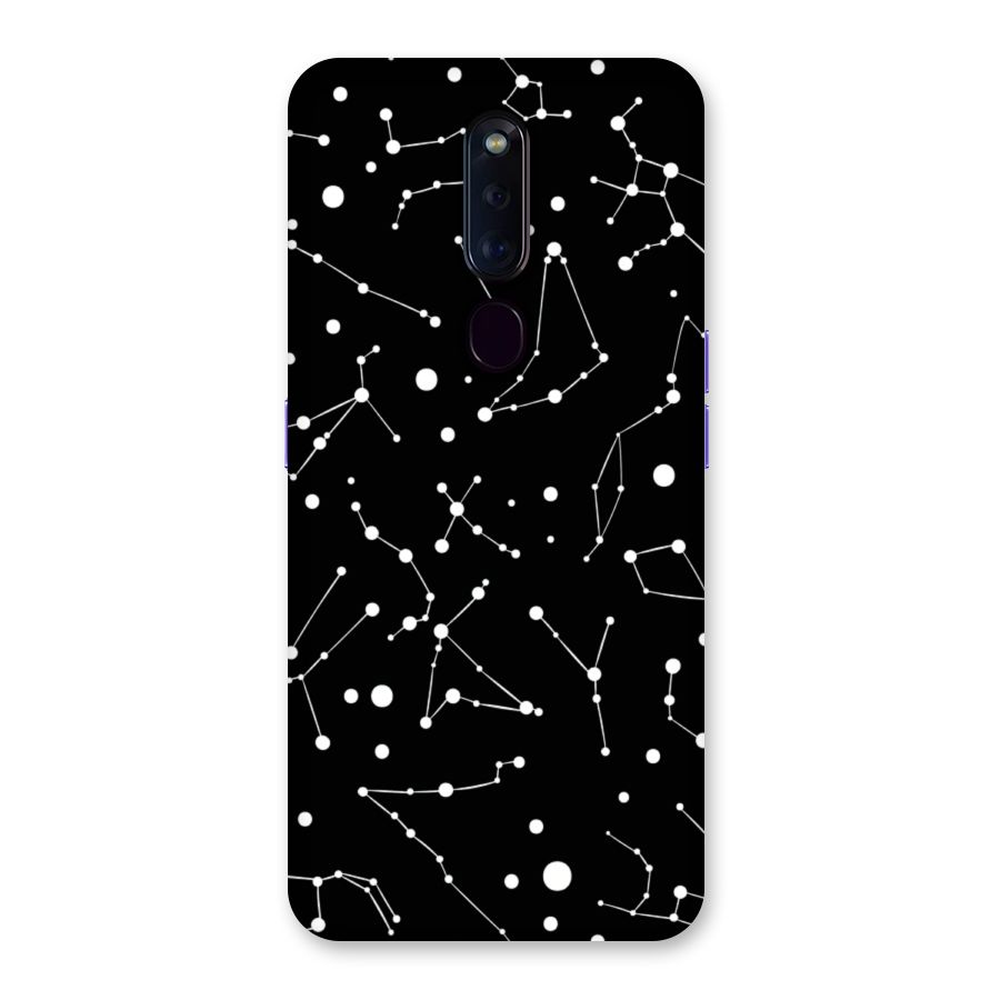 Black Constellation Pattern Back Case for Oppo F11 Pro