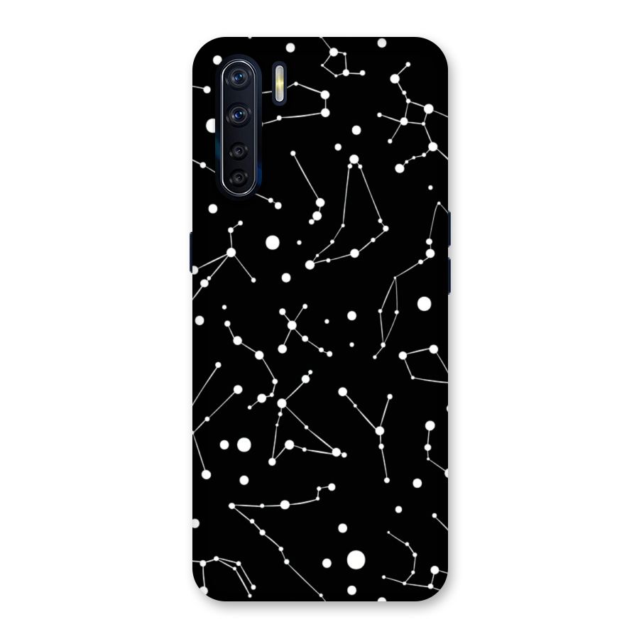 Black Constellation Pattern Back Case for Oppo F15