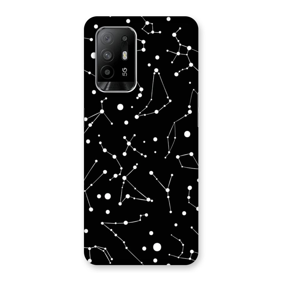 Black Constellation Pattern Back Case for Oppo F19 Pro Plus 5G