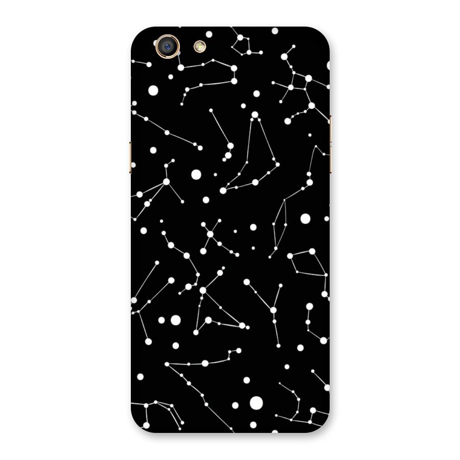 Black Constellation Pattern Back Case for Oppo F3