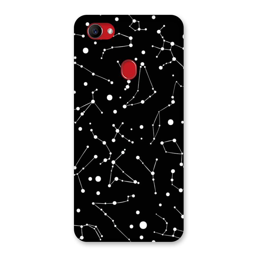 Black Constellation Pattern Back Case for Oppo F7