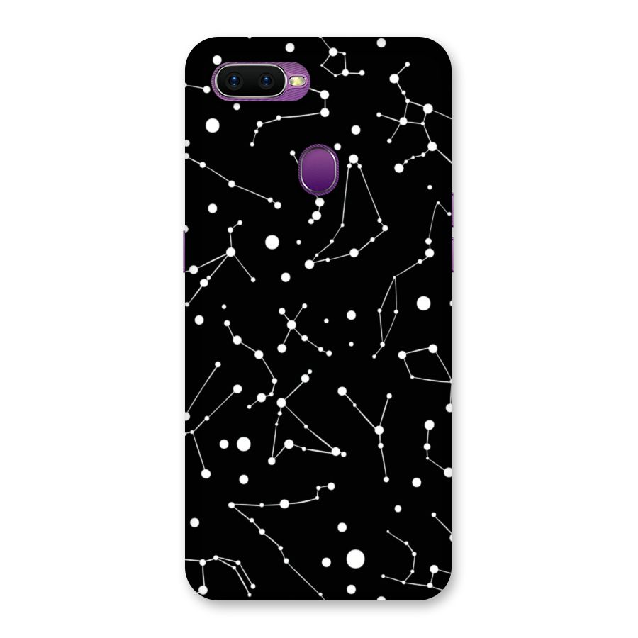 Black Constellation Pattern Back Case for Oppo F9