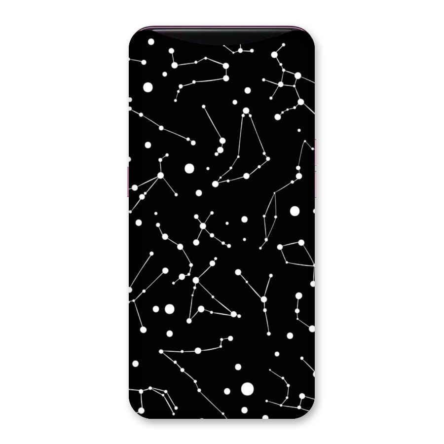 Black Constellation Pattern Back Case for Oppo Find X