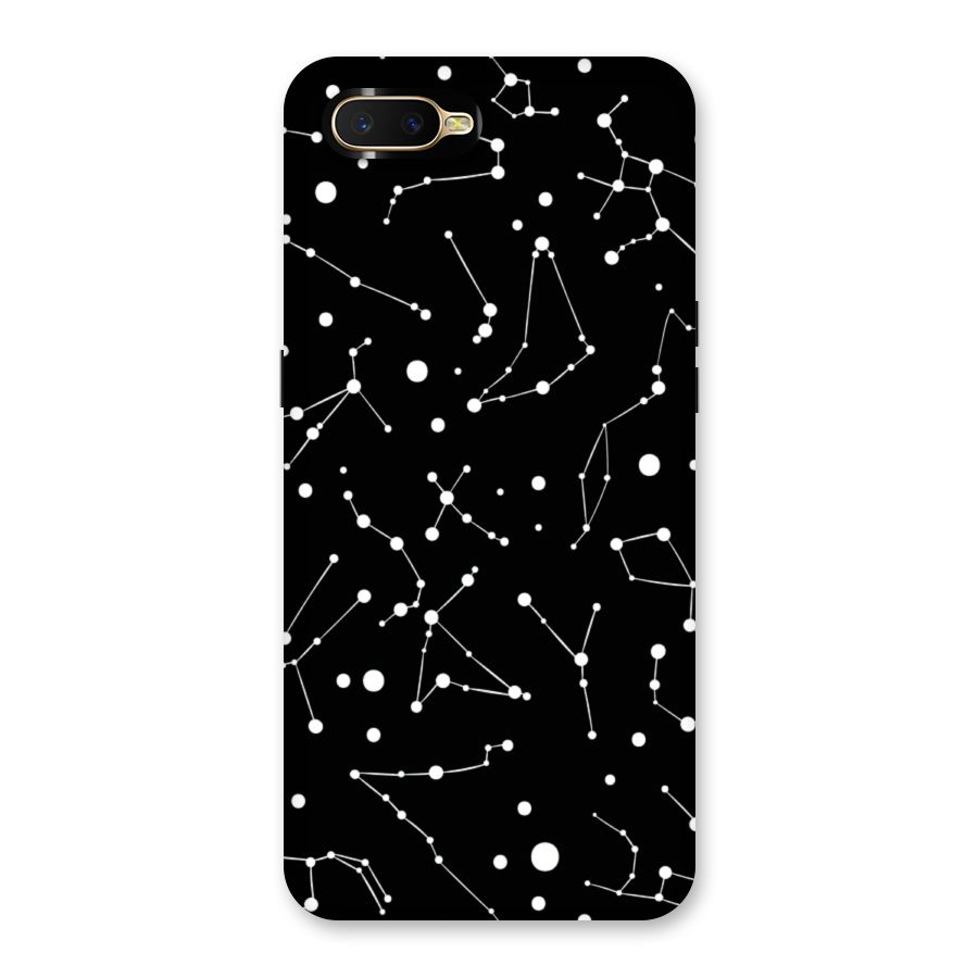 Black Constellation Pattern Back Case for Oppo K1