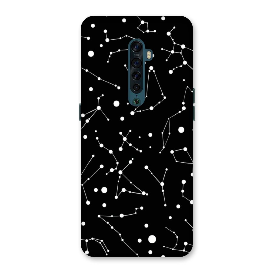Black Constellation Pattern Back Case for Oppo Reno2