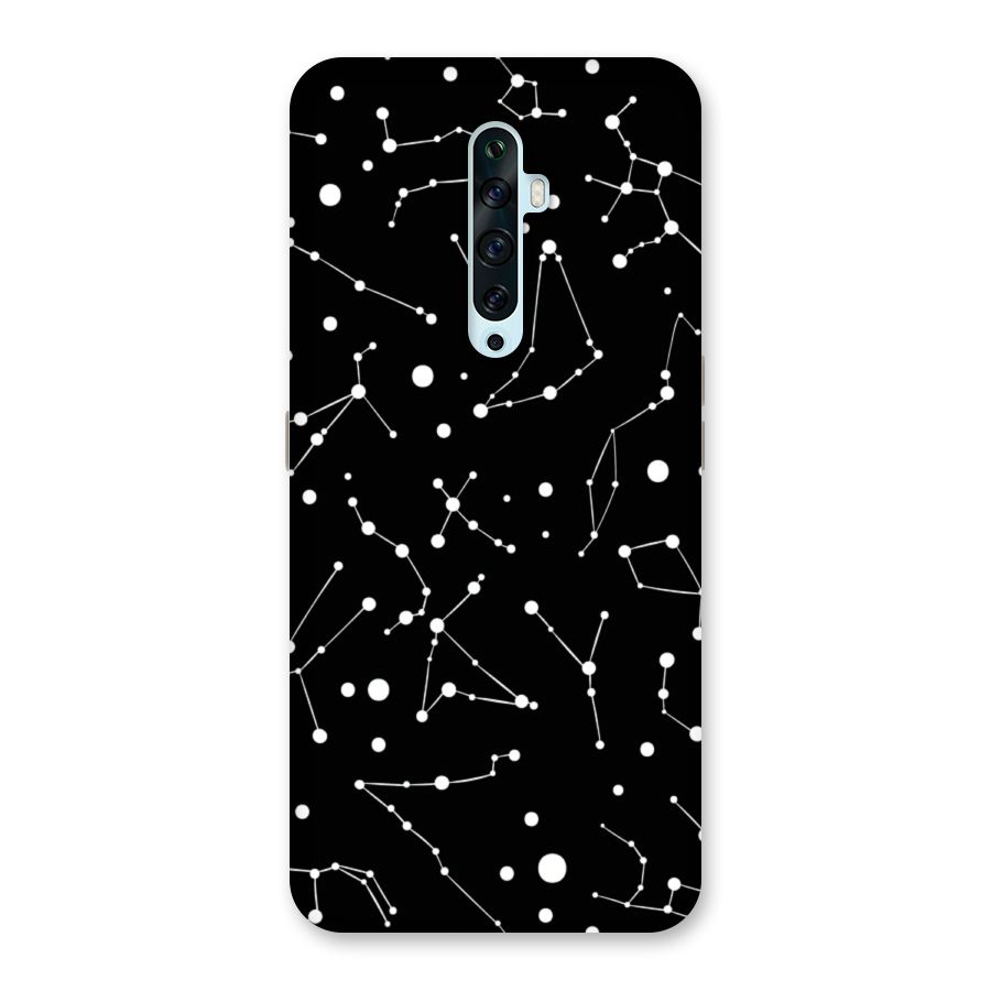Black Constellation Pattern Back Case for Oppo Reno2 F