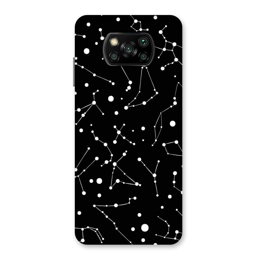 Black Constellation Pattern Back Case for Poco X3