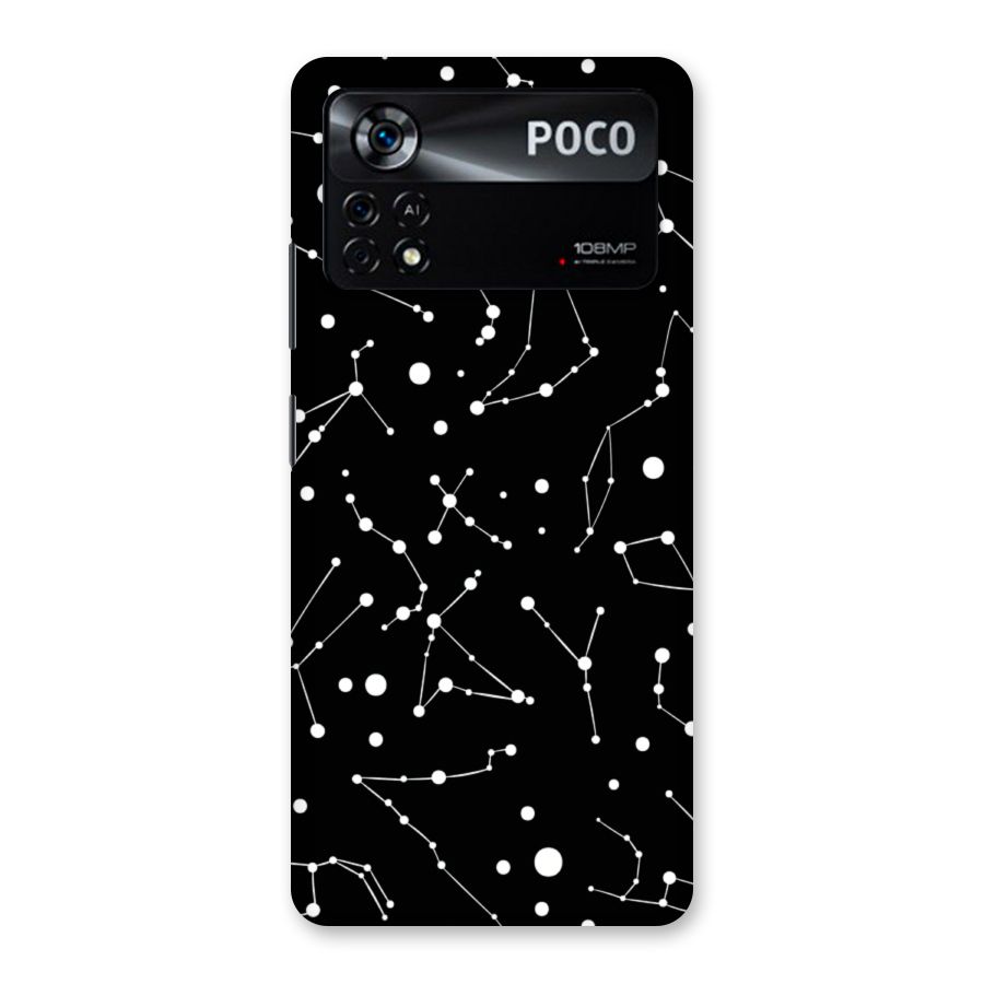 Black Constellation Pattern Back Case for Poco X4 Pro 5G