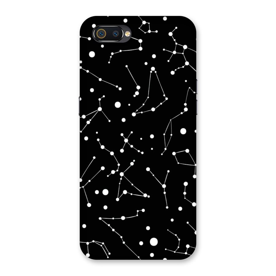 Black Constellation Pattern Back Case for Realme C2