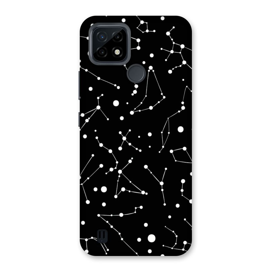 Black Constellation Pattern Back Case for Realme C21